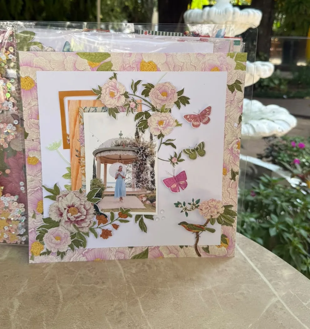 Detalhes do projeto de scrapbook do Papillon Experience no Magnólias